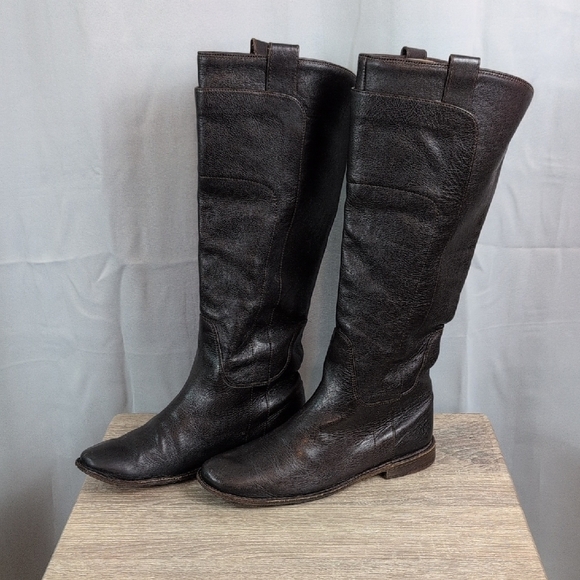 Frye Chocolate Brown Over the Knee Leather Boots. 8.5. - Picture 1 of 16